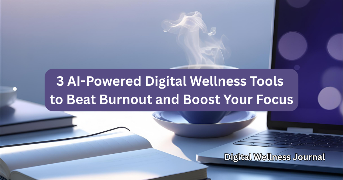 3 AI-Powered Digital Wellness Tools to Beat Burnout and Boost Your Focus