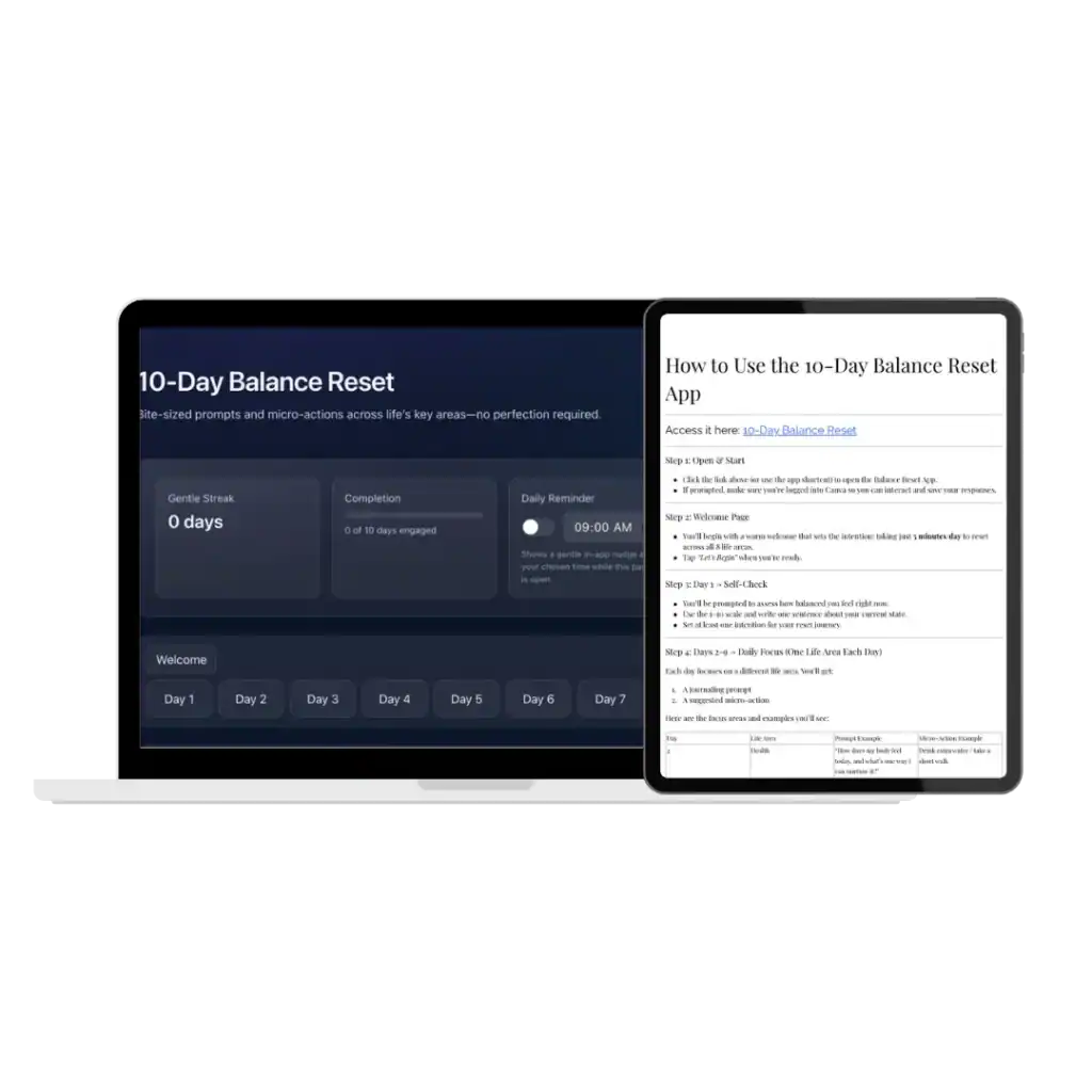 10 Day Balance Reset App and Guide