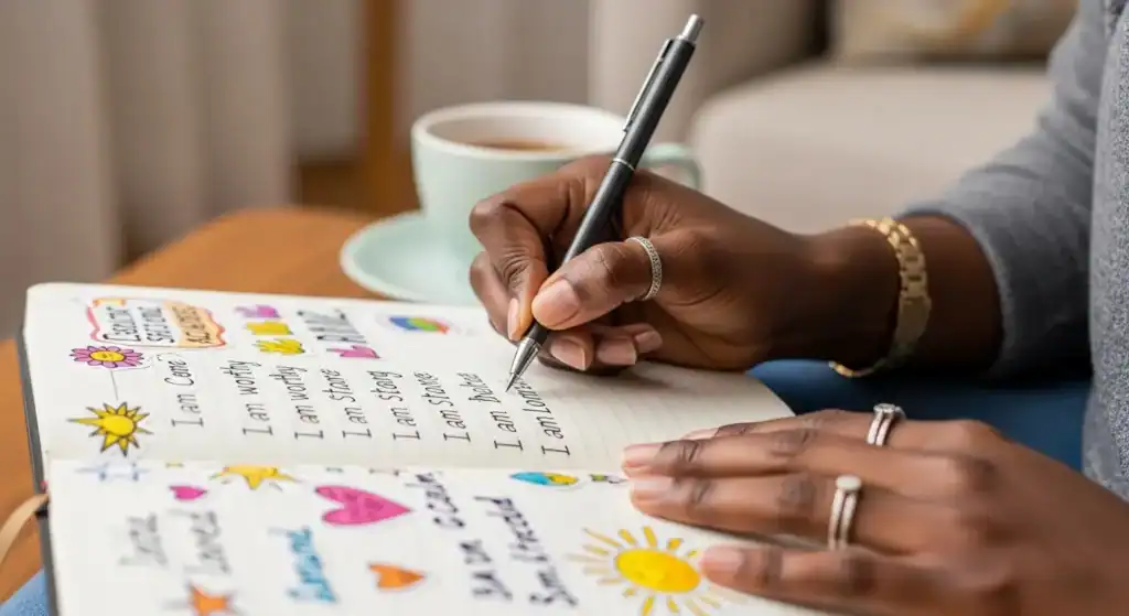 Morning journaling prompts with affirmations