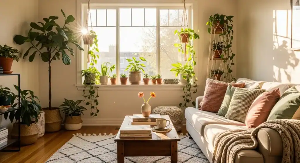 Restorative calming home with natural light