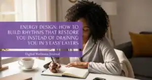 Energy Design: How to Build Rhythms That Restore You Instead of Draining You in 3 Easy Layers