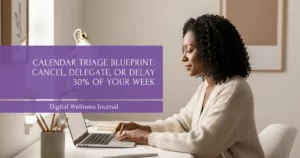 Calendar Triage Blueprint: Cancel, Delegate, or Delay 30% of Your Week