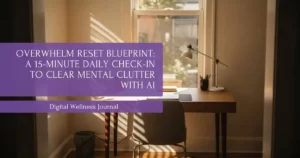 Overwhelm Reset Blueprint: A 15-Minute Daily Check-In To Clear Mental Clutter With AI